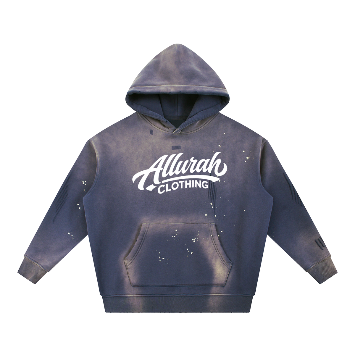 Vintage Washed Frayed Fleece Hoodie by Allurah Clothing — photo 4 of 5