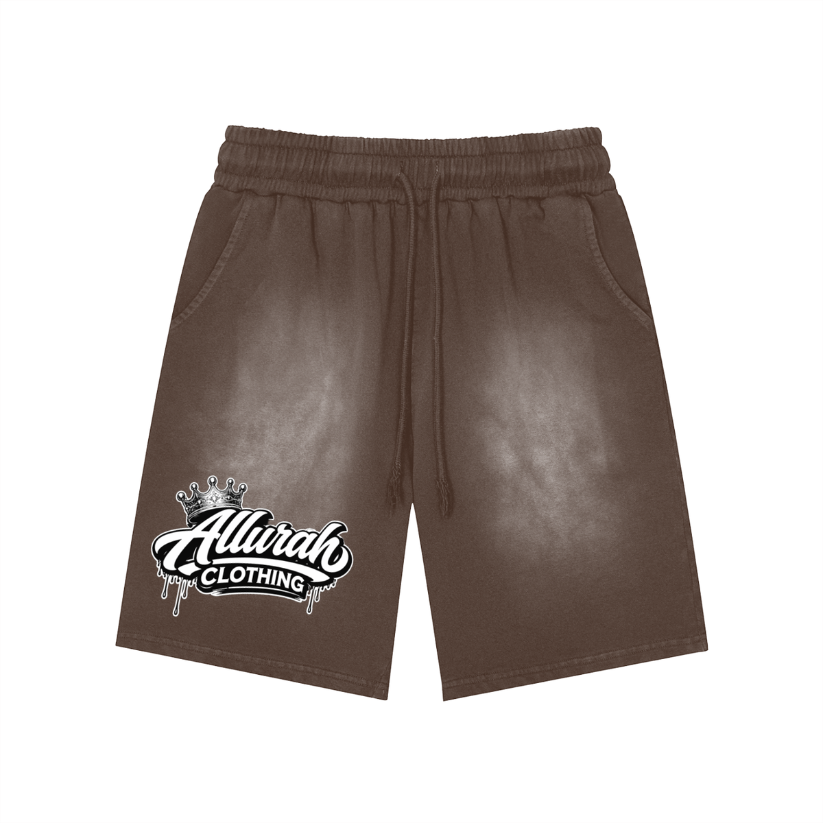 Rectangle Patch Monkey Washed Shorts by Allurah Clothing — photo 7 of 8