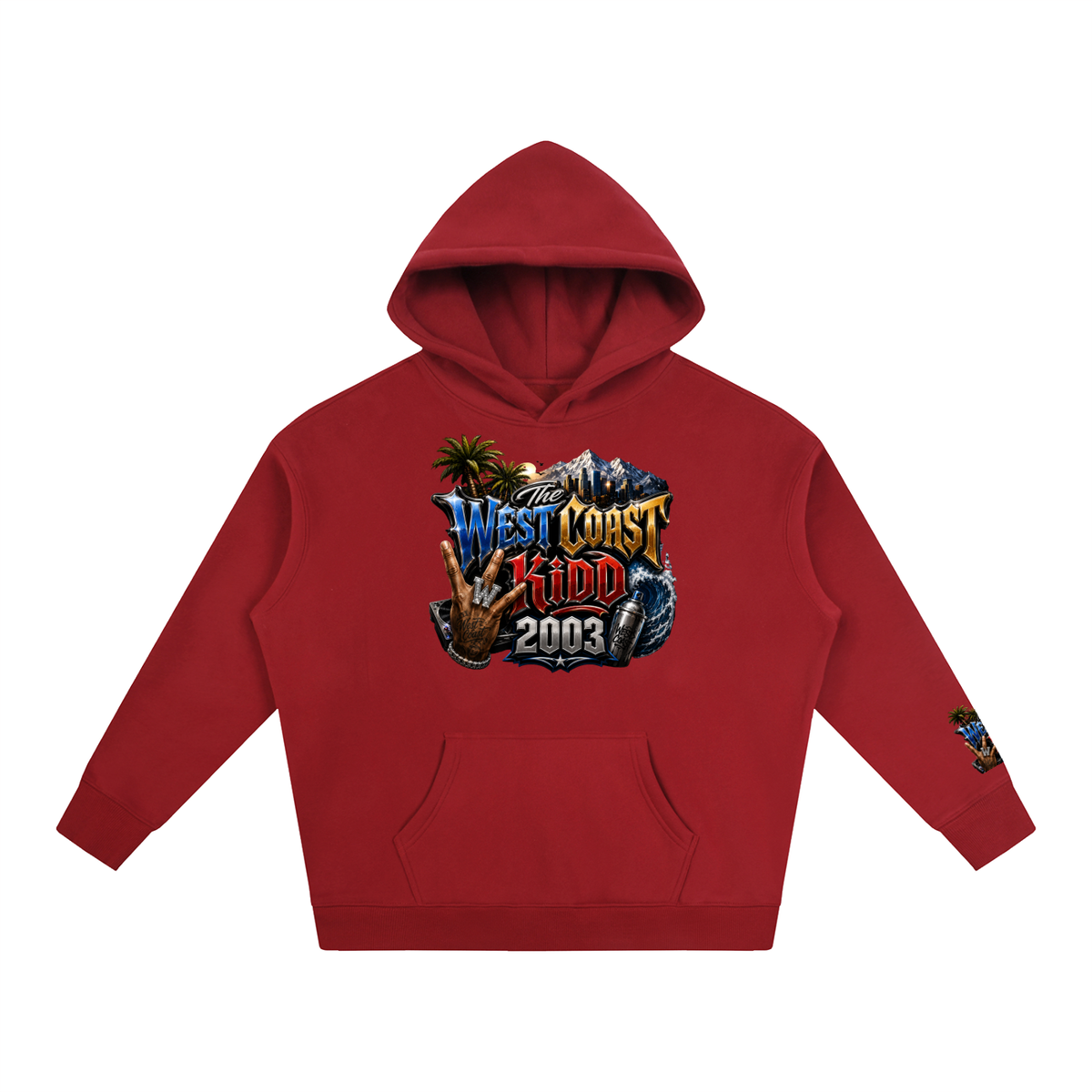 West Coast Kid Oversized Fleece Hoodie by Allurah Clothing — photo 3 of 20