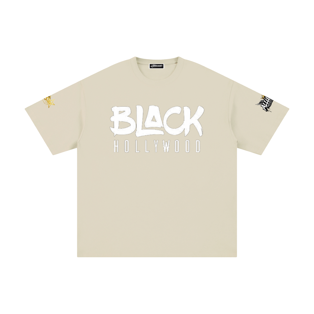 Allurah Black Hollywood Unisex Pure Cotton T-Shirt