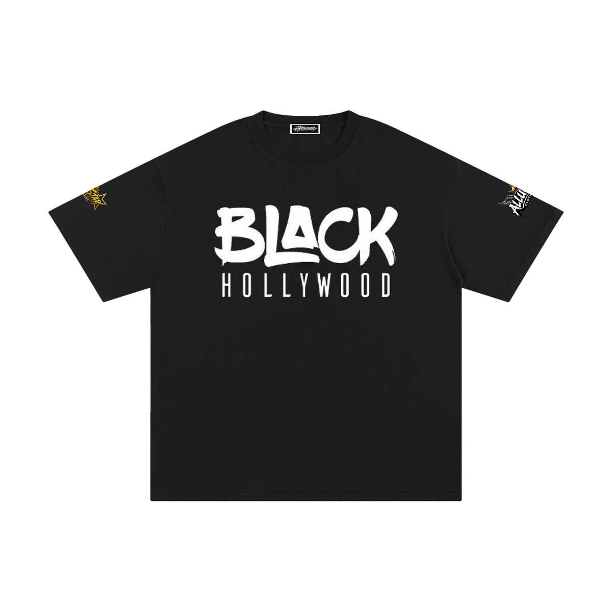 Black Hollywood Unisex Cotton Tee by Allurah Clothing — photo 1 of 20