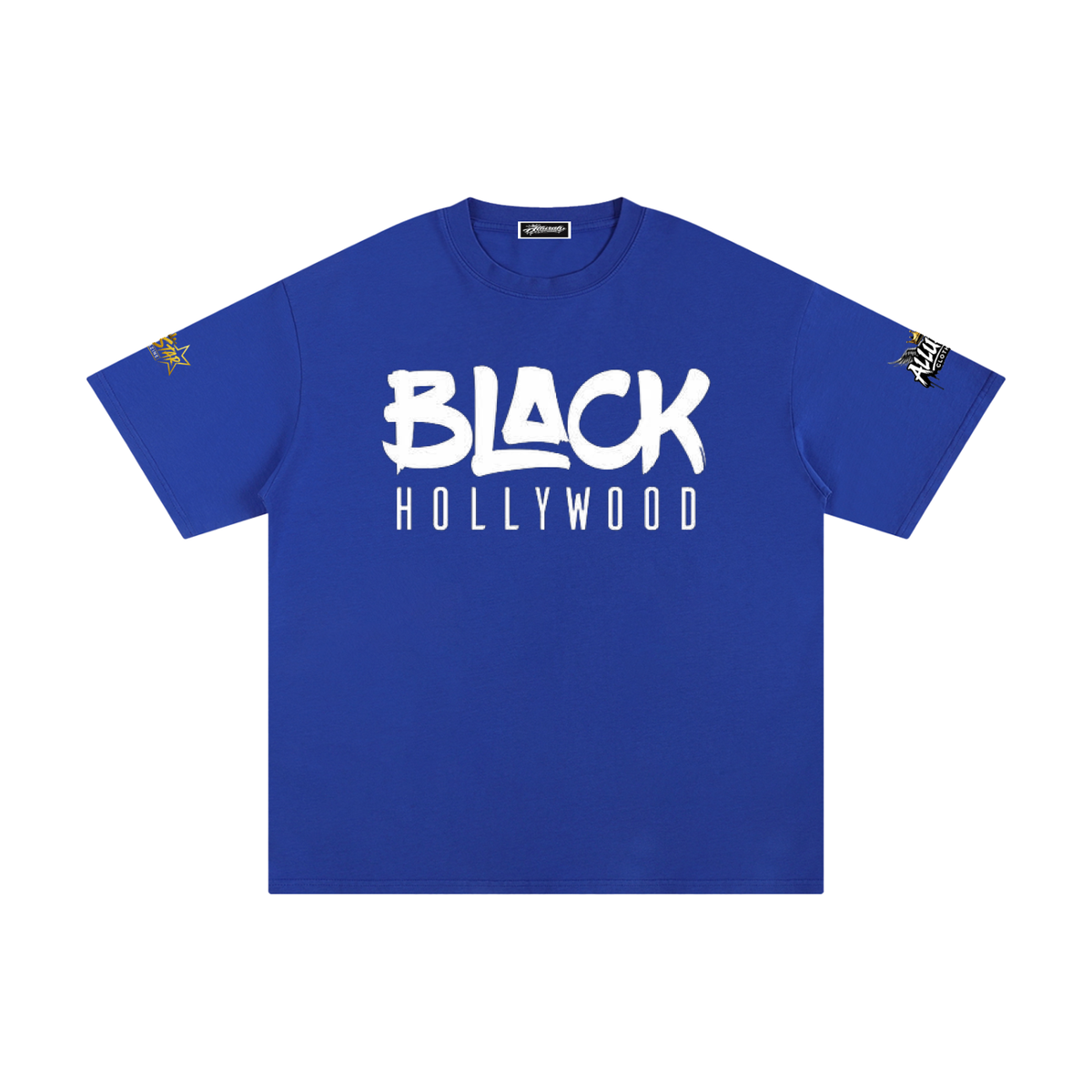 Allurah Black Hollywood Unisex Pure Cotton T-Shirt