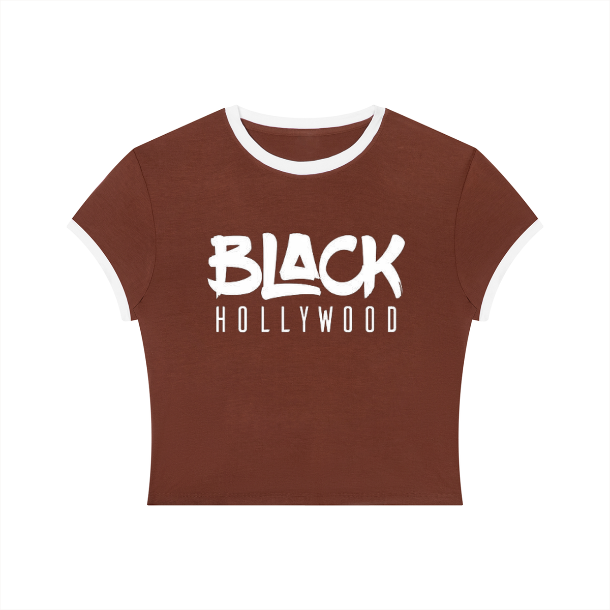 Black Hollywood Women's Slim Color Block T-Shirt by Allurah Clothing — photo 9 of 10