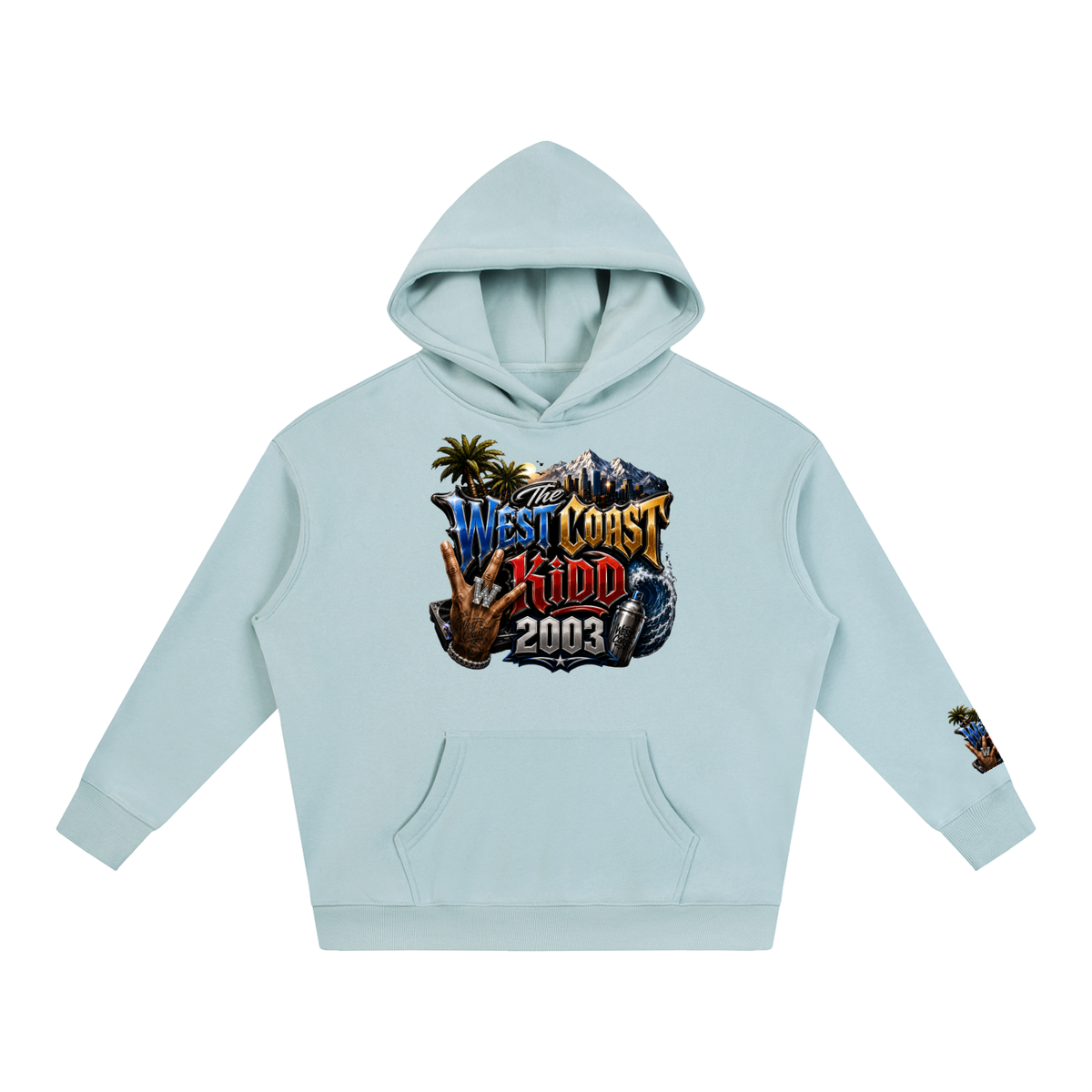 Allurah West Coast Kid Oversize Fleeced Hoodie