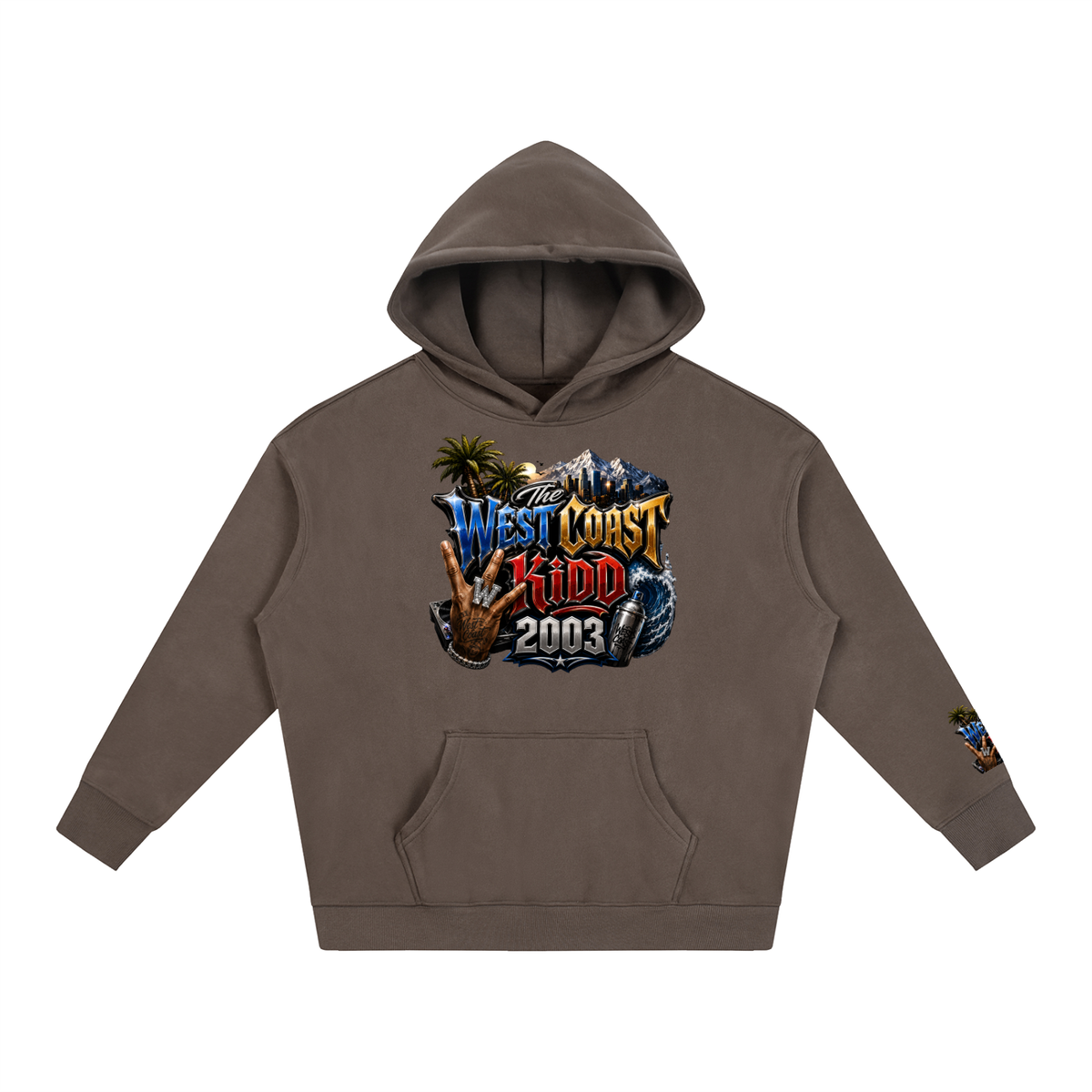 Allurah West Coast Kid Oversize Fleeced Hoodie