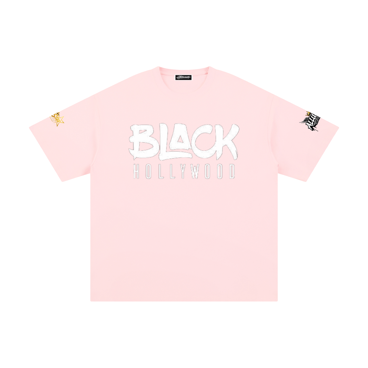 Allurah Black Hollywood Unisex Pure Cotton T-Shirt