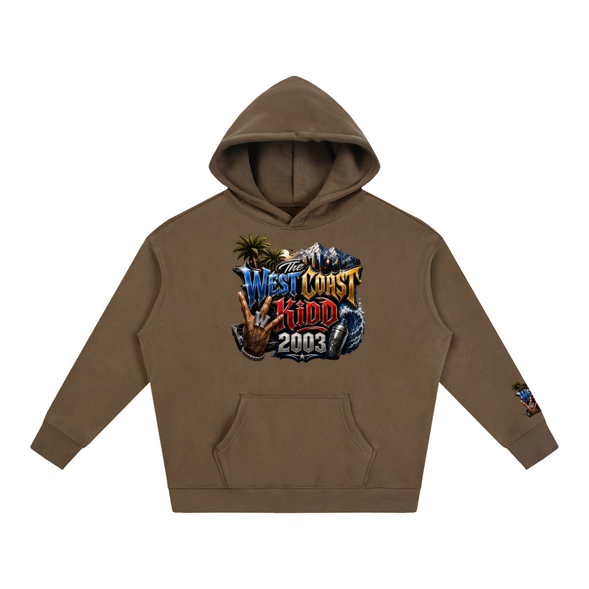 Allurah West Coast Kid Oversize Fleeced Hoodie