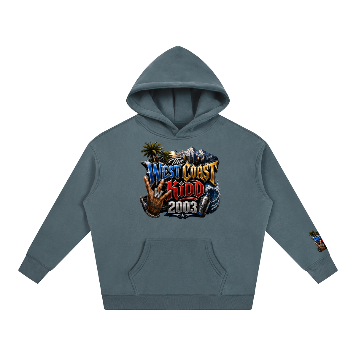 Allurah West Coast Kid Oversize Fleeced Hoodie