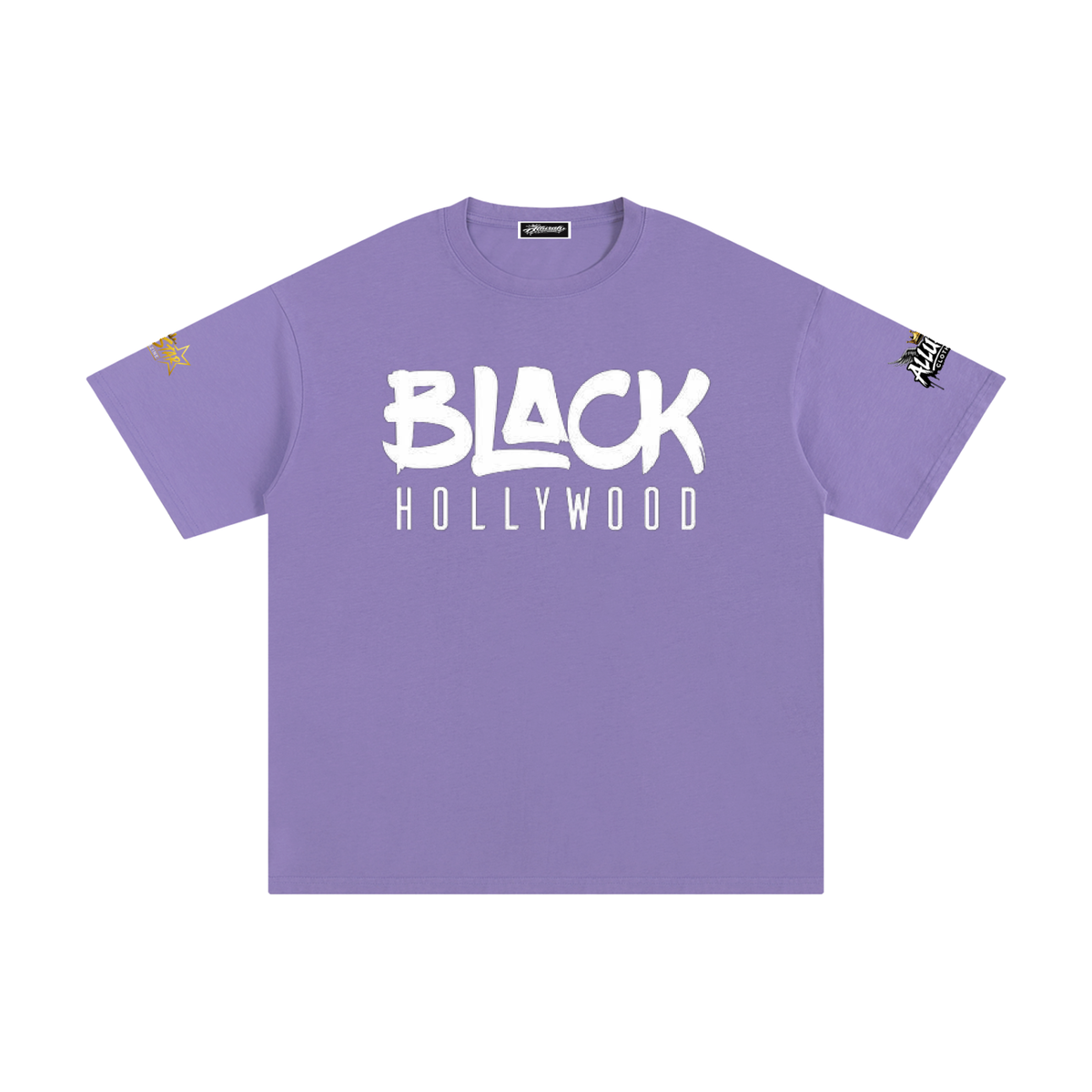 Allurah Black Hollywood Unisex Pure Cotton T-Shirt
