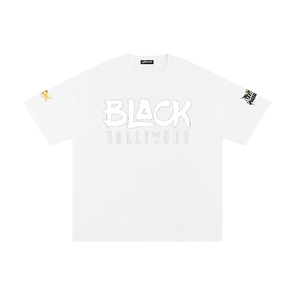 Black Hollywood Unisex Cotton Tee by Allurah Clothing — photo 3 of 20
