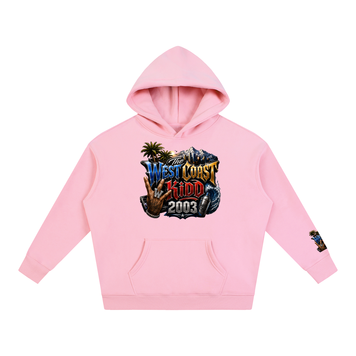 Allurah West Coast Kid Oversize Fleeced Hoodie