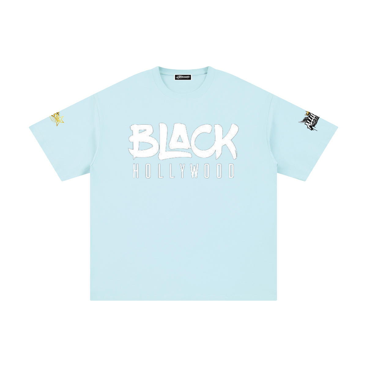 Allurah Black Hollywood Unisex Pure Cotton T-Shirt