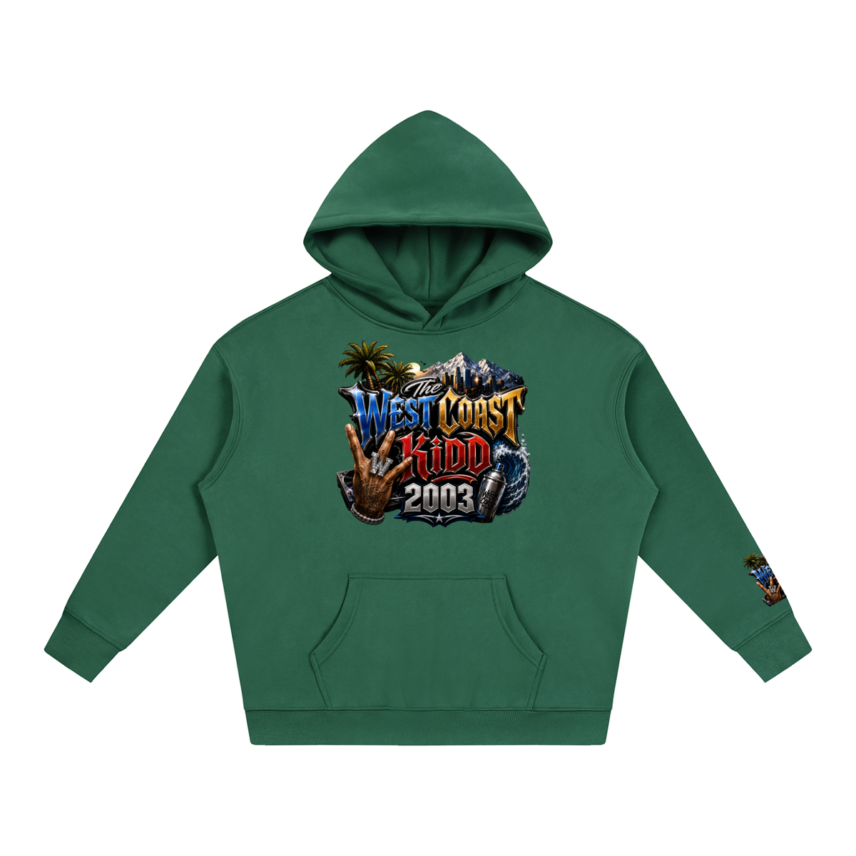 Allurah West Coast Kid Oversize Fleeced Hoodie