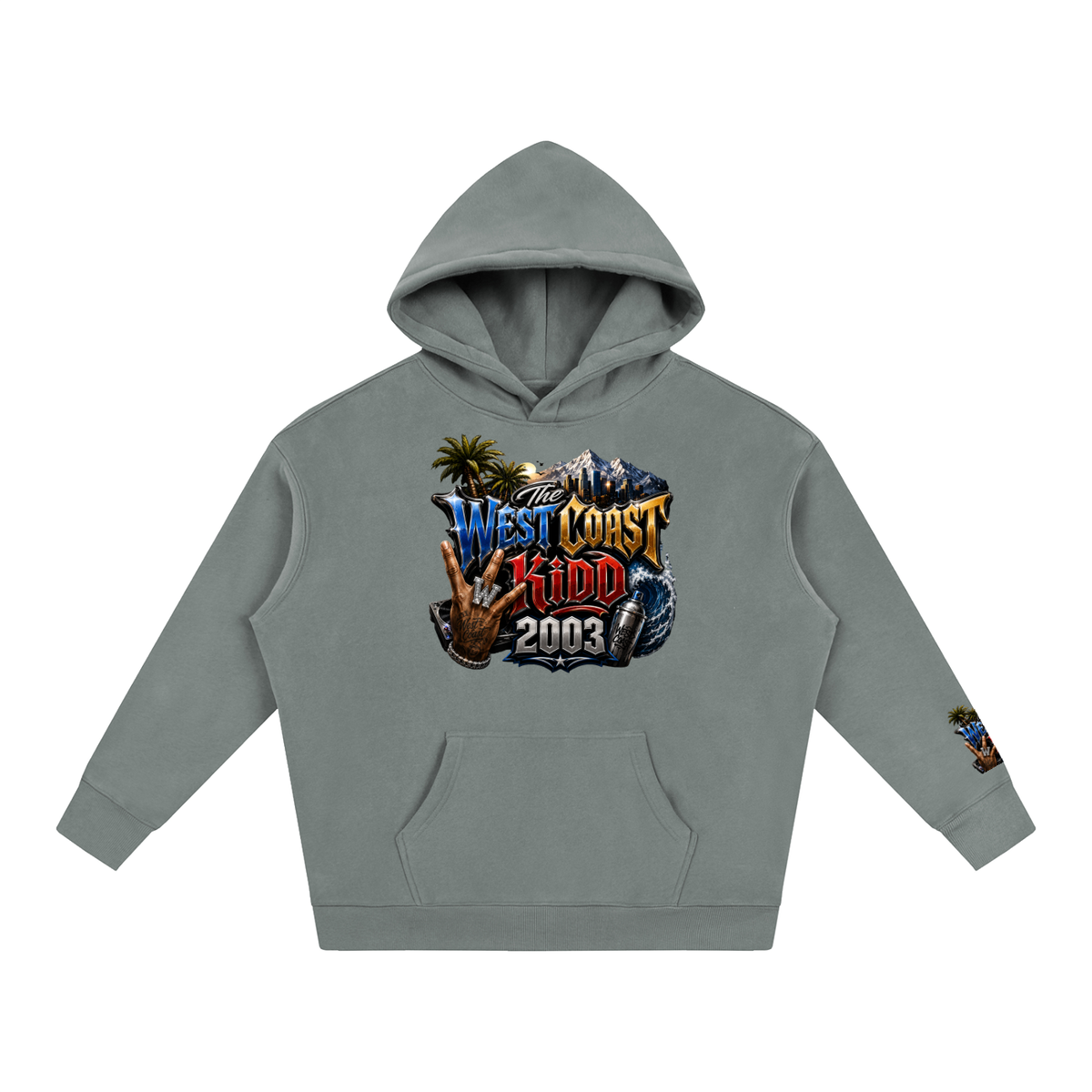 Allurah West Coast Kid Oversize Fleeced Hoodie
