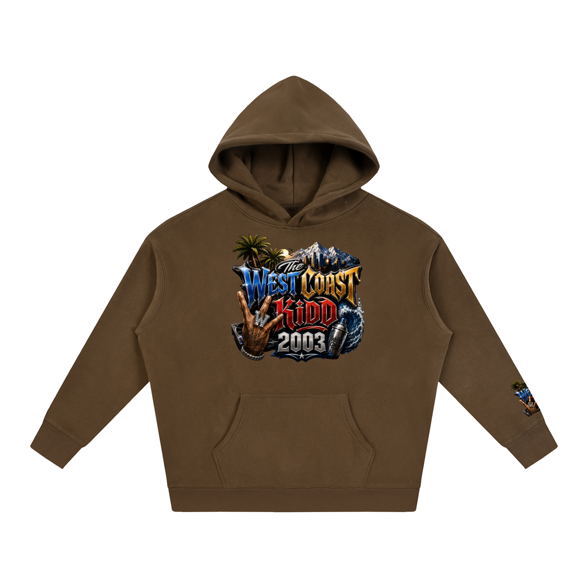 Allurah West Coast Kid Oversize Fleeced Hoodie