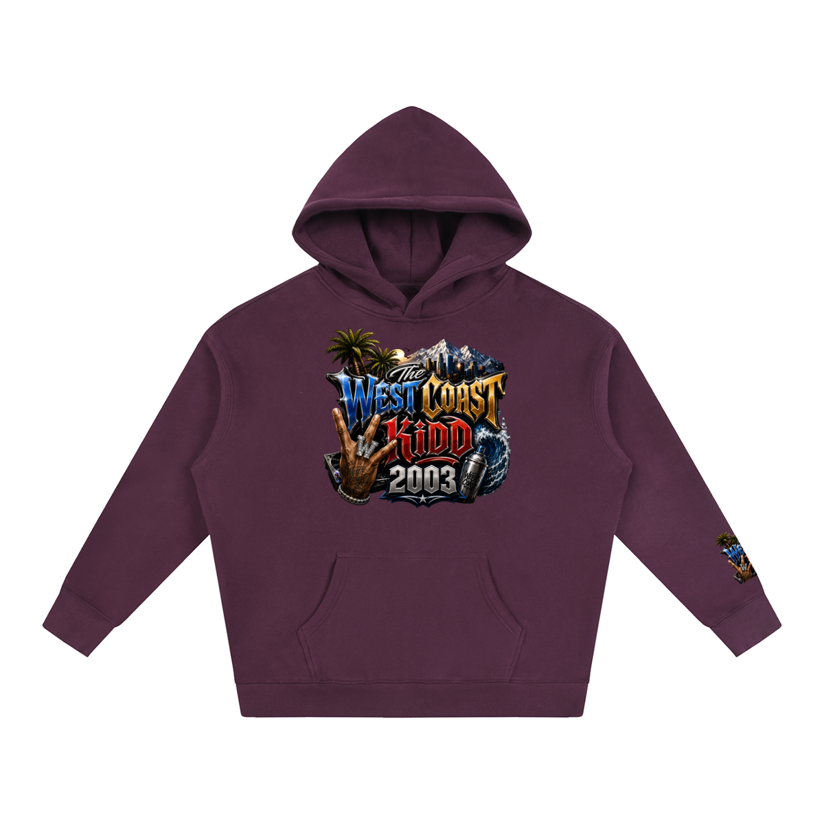 Allurah West Coast Kid Oversize Fleeced Hoodie