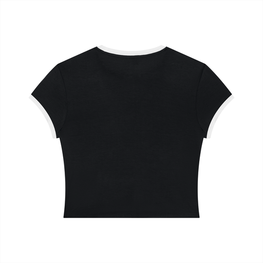 Black Hollywood Women's Slim Color Block T-Shirt by Allurah Clothing — photo 2 of 10