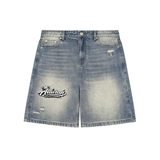 Faded Distressed Baggy Denim Shorts by Allurah Clothing — photo 1 of 2
