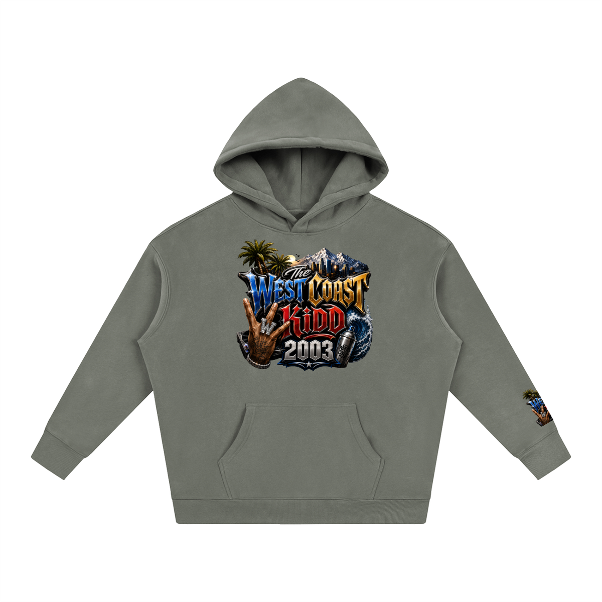 Allurah West Coast Kid Oversize Fleeced Hoodie