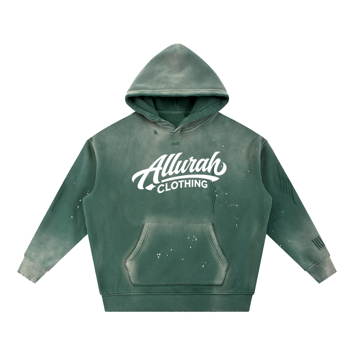 Vintage Washed Frayed Fleece Hoodie by Allurah Clothing — photo 3 of 5