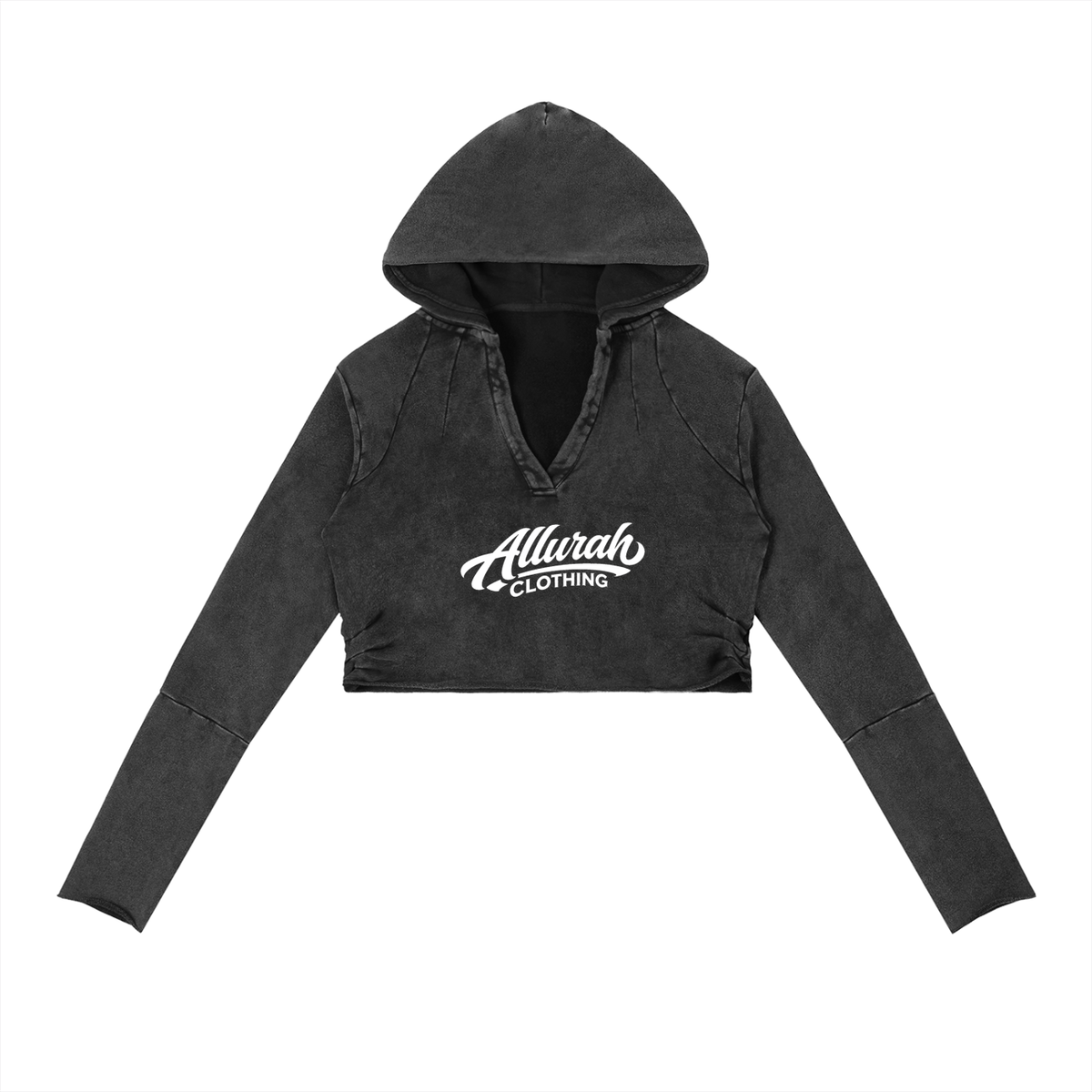 Vintage Washed Raw Edge Hoodie by Allurah Clothing