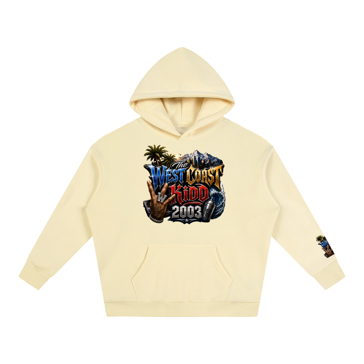Allurah West Coast Kid Oversize Fleeced Hoodie