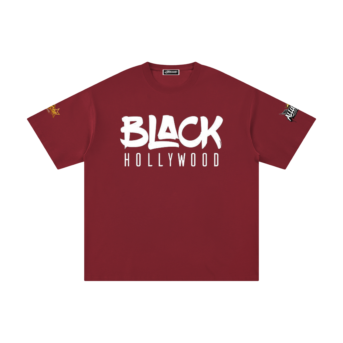 Allurah Black Hollywood Unisex Pure Cotton T-Shirt