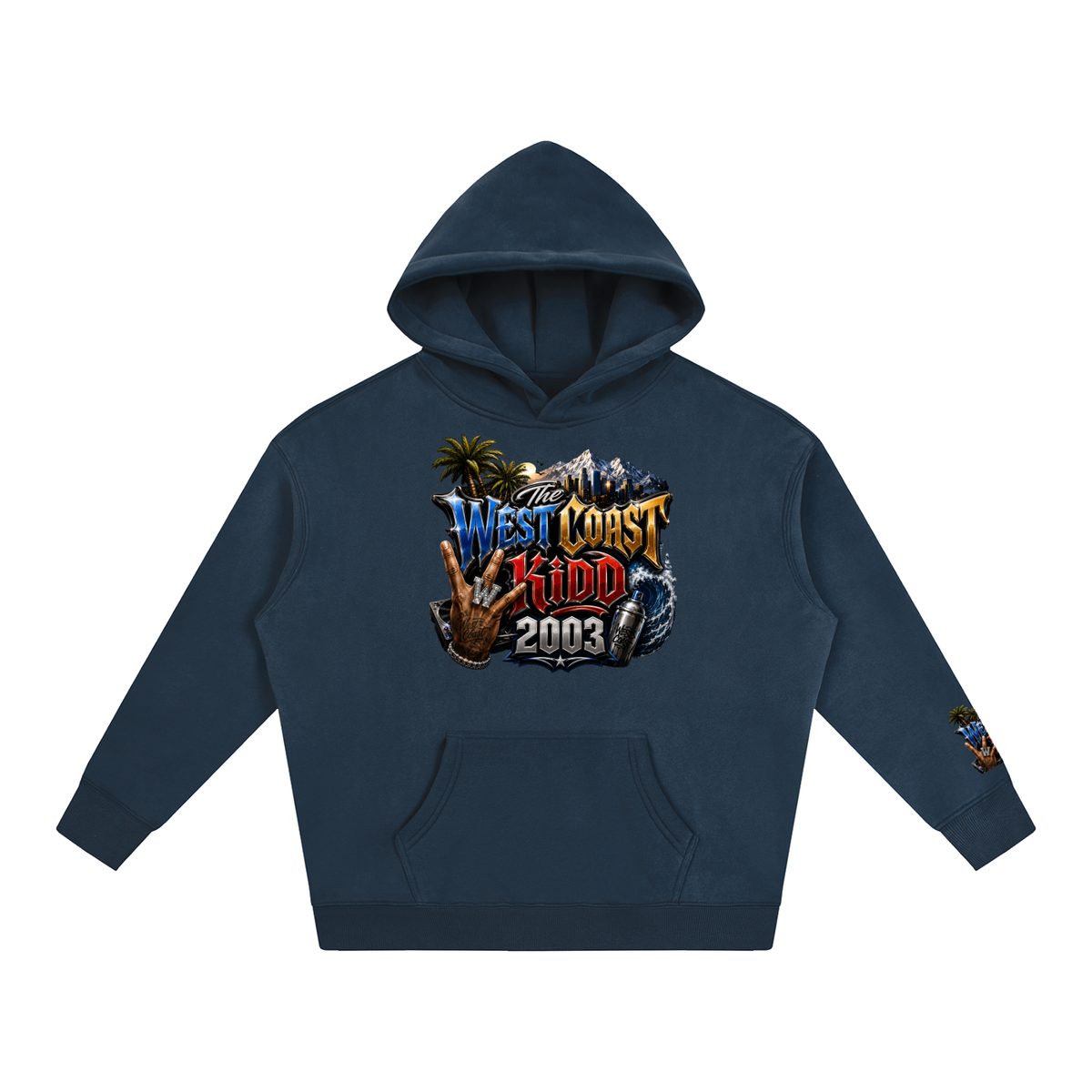 Allurah West Coast Kid Oversize Fleeced Hoodie