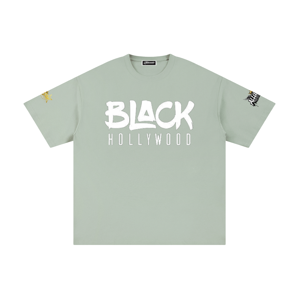 Allurah Black Hollywood Unisex Pure Cotton T-Shirt