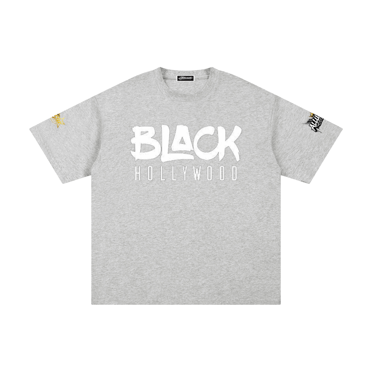 Allurah Black Hollywood Unisex Pure Cotton T-Shirt